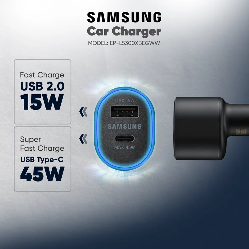 شارژر فندکی دو پورت سامسونگ مدل EP-L5300XBEGWW - 11