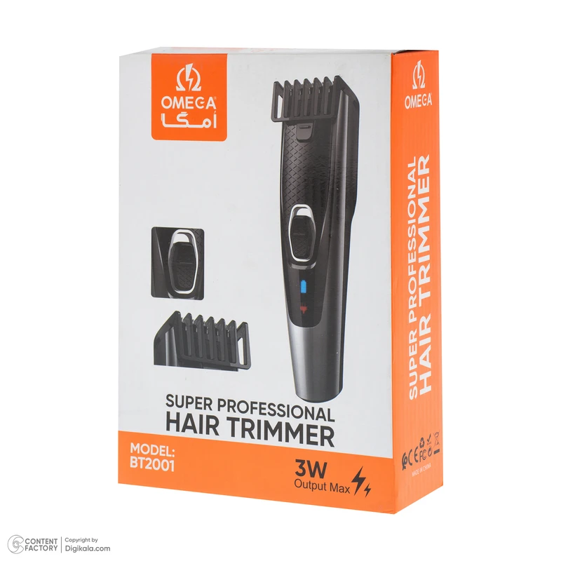 ماشین اصلاح موی سر و صورت شارژی اومگا مدل BT2001 - 3