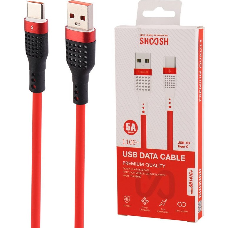 کابل شارژ تایپ سی شوش مدل +SH-141C طول 1.1 متر
