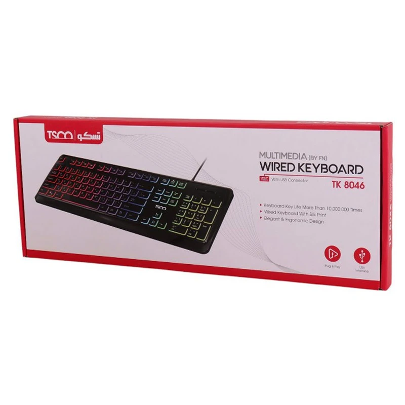کیبورد تسکو مدل TK 8046 با سوییچ ممبران - 2