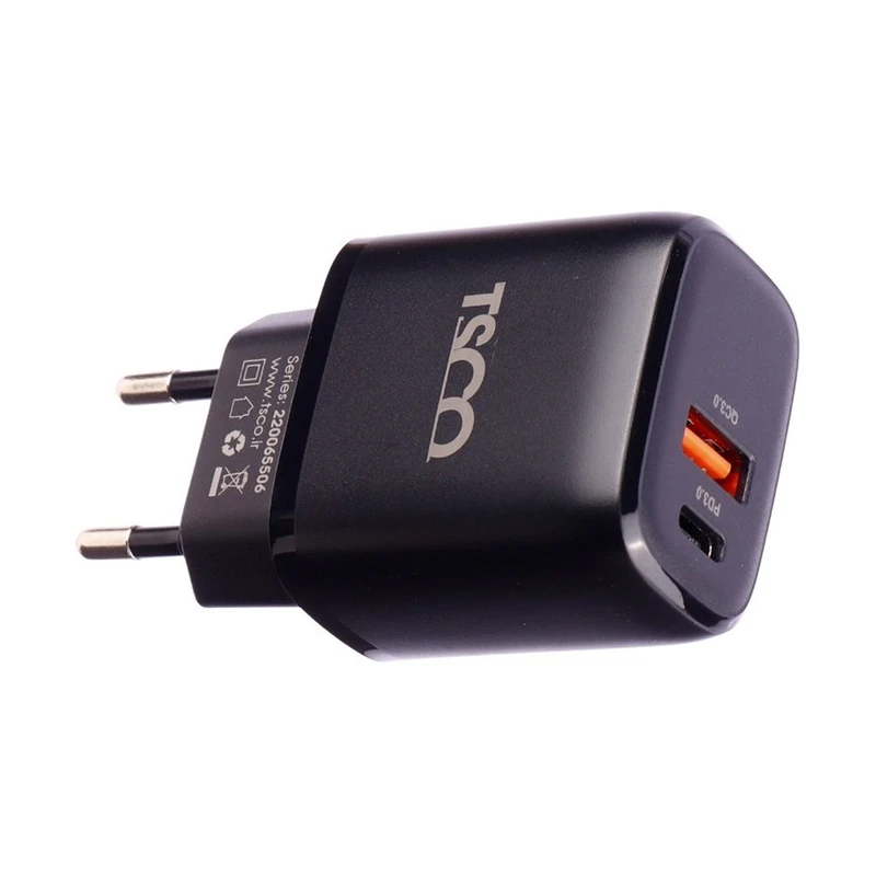 شارژر دیواری 2 پورت 20 وات تسکو مدل TTC 65 - 6