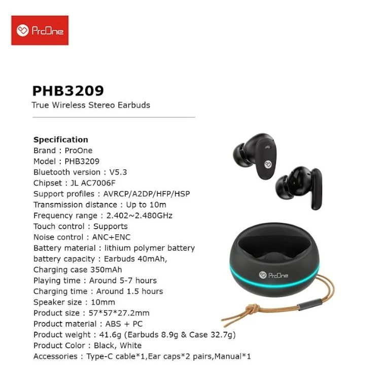 هدفون بلوتوثی پرووان مدل PHB3209 - 5
